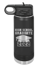 Load image into Gallery viewer, High School Graduate 2022 Laser Engraved Water Bottle (Etched)
