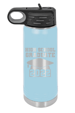 Load image into Gallery viewer, High School Graduate 2022 Laser Engraved Water Bottle (Etched)
