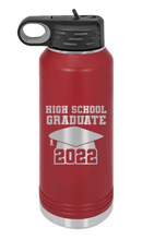 Load image into Gallery viewer, High School Graduate 2022 Laser Engraved Water Bottle (Etched)
