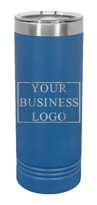 Personalized 22oz Skinny Tunbler - Your Design or Logo - Customizable Laser Engraved (Etched)