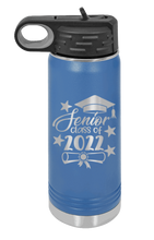Load image into Gallery viewer, Senior Class Of 2022 3 Laser Engraved Water Bottle (Etched)
