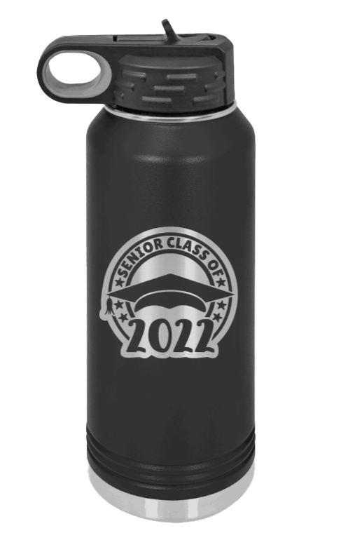 Senior Class Of 2022 3 Laser Engraved Water Bottle (Etched)