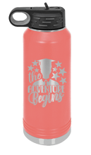 Load image into Gallery viewer, The Adventure Begins 2 Laser Engraved Water Bottle (Etched)
