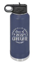 Load image into Gallery viewer, Class Of 2022 Graduate 3 Laser Engraved Water Bottle (Etched)
