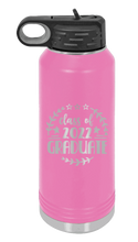 Load image into Gallery viewer, Class Of 2022 Graduate 3 Laser Engraved Water Bottle (Etched)
