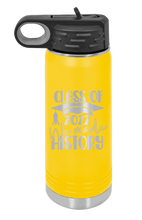 Load image into Gallery viewer, Class Of 2022 We Made History Laser Engraved Water Bottle (Etched)
