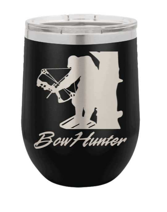 Bow Hunter Laser Engraved Wine Tumbler (Etched)