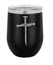 Load image into Gallery viewer, Cross Nails Laser Engraved Wine Tumbler (Etched)
