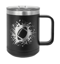 Load image into Gallery viewer, Football Laser Engraved Mug (Etched)
