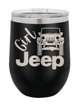 Load image into Gallery viewer, Girl Jeep JK Laser Engraved Wine Tumbler (Etched)
