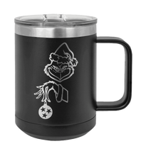 Load image into Gallery viewer, Grinch with Ornament Laser Engraved (Etched) Mug
