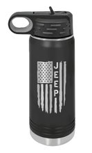 Load image into Gallery viewer, Jeep Flag Laser Engraved Water Bottle (Etched)
