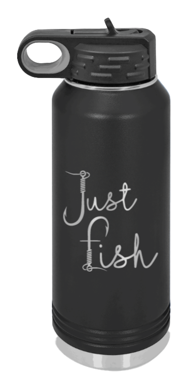 Just Fish Laser Engraved Water Bottle (Etched)