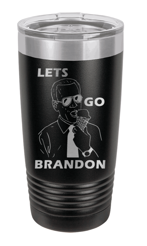 Let's Go Brandon Ice Cream Cone Tumbler Laser Engraved (Etched)