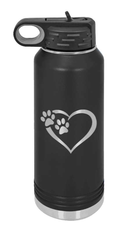 Puppy Love Laser Engraved Water Bottle (Etched)