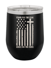 Load image into Gallery viewer, Stand for the Flag Laser Engraved Wine Tumbler (Etched)
