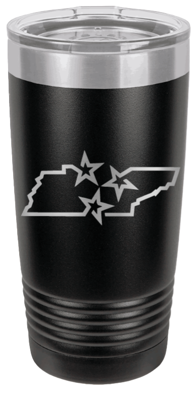 TN Tri-Star State Laser Engraved Tumbler (Etched)