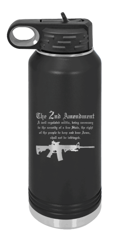 2nd Amendment Water Bottle Laser Engraved (Etched)