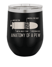Load image into Gallery viewer, Anatomy of a Pew Laser Engraved Wine Tumbler (Etched)
