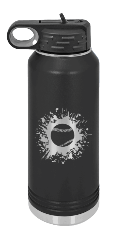 Baseball Laser Engraved Water Bottle (Etched)