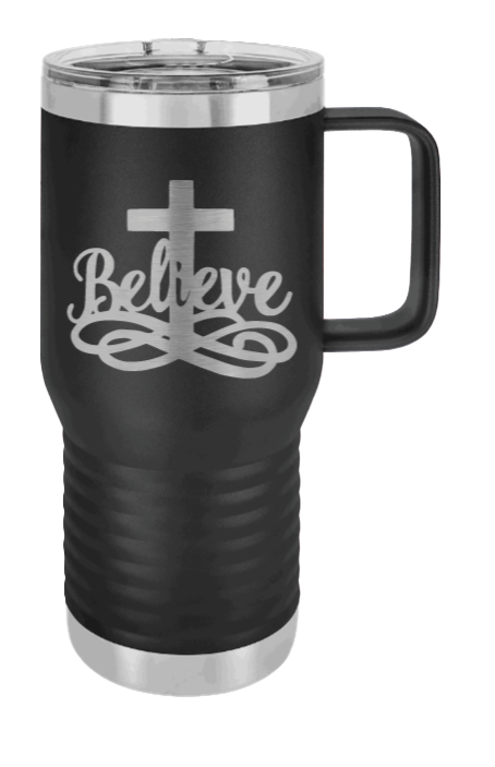 Believe with Cross Laser Engraved Mug (Etched)