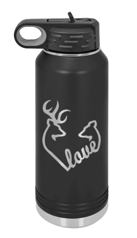 Buck Doe Love Laser Engraved Water Bottle (Etched)