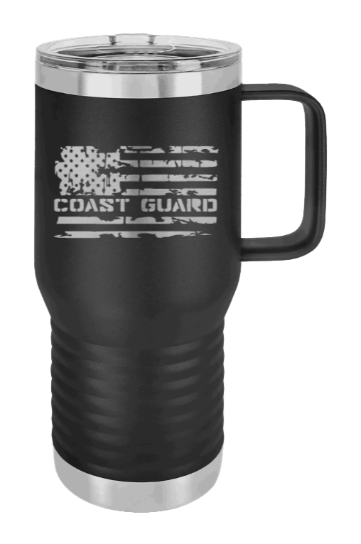 Coast Guard Flag Laser Engraved Mug (Etched)