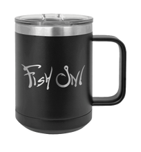 Load image into Gallery viewer, Fish On Laser Engraved Mug (Etched)
