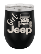 Load image into Gallery viewer, Girl Jeep CJ Laser Engraved Wine Tumbler (Etched)
