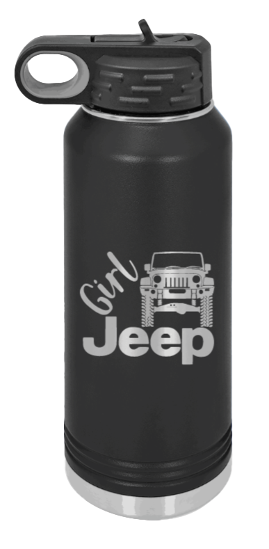 Girl Jeep JK Laser Engraved Water Bottle (Etched)