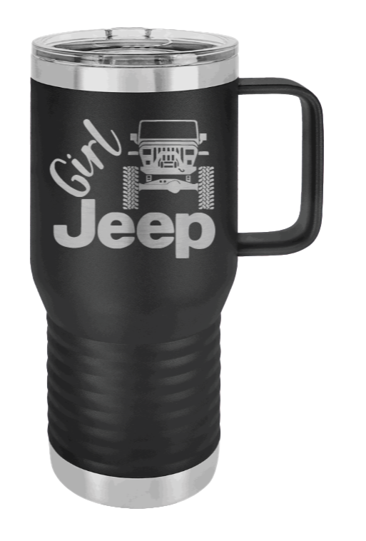 Girl Jeep YJ Laser Engraved Mug (Etched)