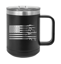 Load image into Gallery viewer, Gun Flag Laser Engraved Mug (Etched)
