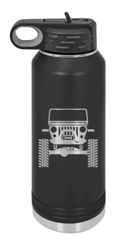 Jeep CJ Laser Engraved Water Bottle (Etched)