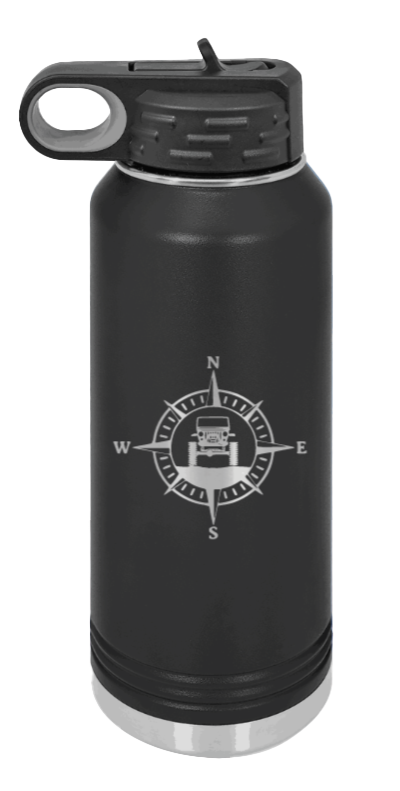 Jeep Compass Laser Engraved Water Bottle (Etched)