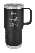 Load image into Gallery viewer, Live Laugh Love Laser Engraved Mug (Etched)
