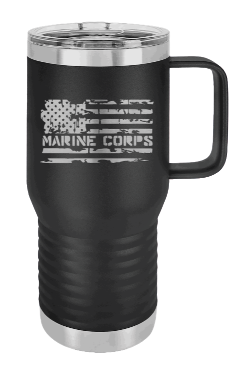 Marine Corps Flag Laser Engraved Mug (Etched)