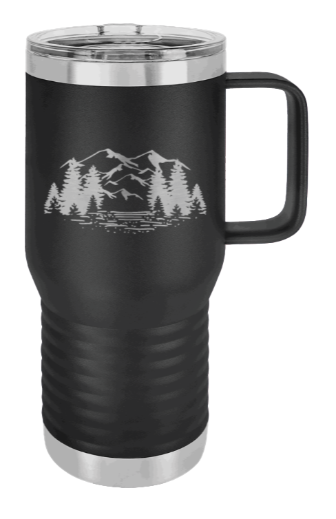 Mountains Laser Engraved Mug (Etched)