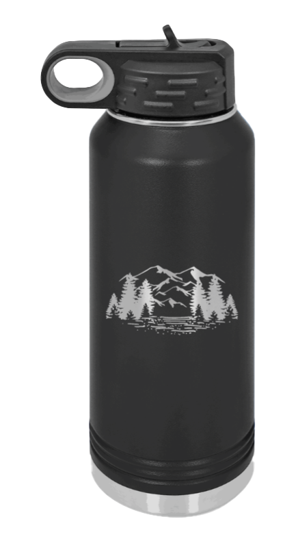 Mountains Laser Engraved Water Bottle (Etched)