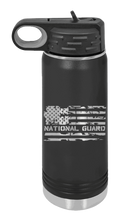 Load image into Gallery viewer, National Guard Flag Laser Engraved Water Bottle  (Etched)
