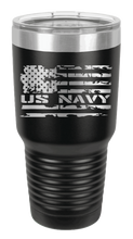 Load image into Gallery viewer, Navy Flag Laser Engraved Tumbler (Etched)
