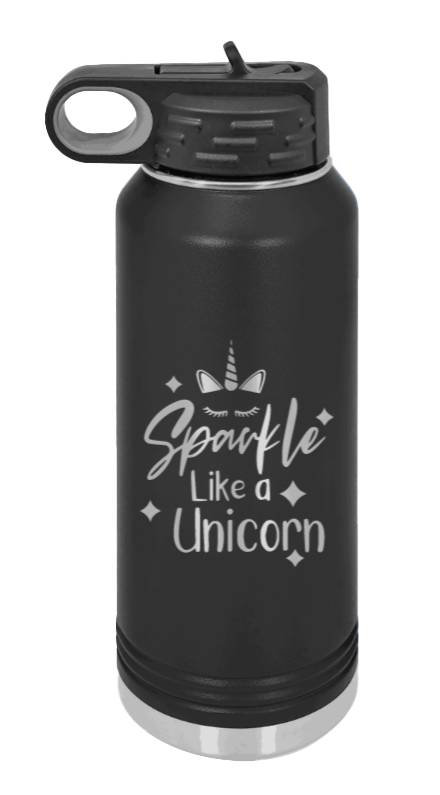 Sparkle Like a Unicorn Laser Engraved Water Bottle