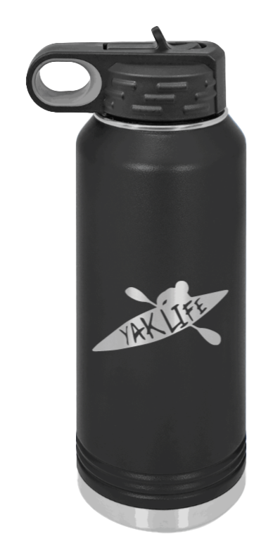 Yak Life Laser Engraved Water Bottle (Etched)