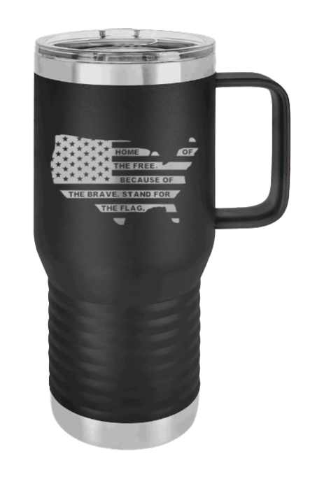 Home of the Free Because of The Brave Laser Engraved Mug (Etched)
