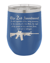 Load image into Gallery viewer, 2nd Amendment Laser Engraved Wine Tumbler (Etched)
