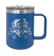 Load image into Gallery viewer, Bass with Customizable Banner Laser Engraved Mug (Etched)
