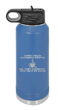 Load image into Gallery viewer, Coffee spelled backward EEFFOC Laser Engraved Water Bottle  - (Etched)
