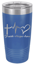 Load image into Gallery viewer, Faith ~ Hope ~ Love Laser Engraved Tumbler (Etched)
