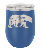 Load image into Gallery viewer, Mama Bear Floral Laser Engraved Wine Tumbler (Etched)
