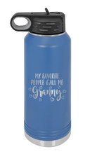 Load image into Gallery viewer, My Favorite People Call Me Granny Laser Engraved Water Bottle (Etched) - Customizable
