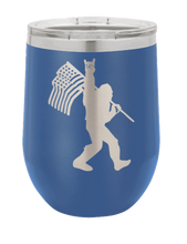 Load image into Gallery viewer, Squatch Flag Laser Engraved Wine Tumbler (Etched)
